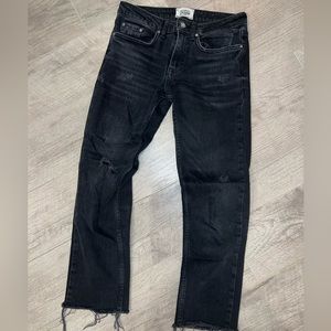 Zara size 2 black faded jeans